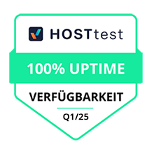 Hosttest.de - Uptime 100% Q1/2025